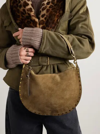 Isabel Marant Oskan Soft Zipped Suede Shoulder Bag | Thumbnail 2
