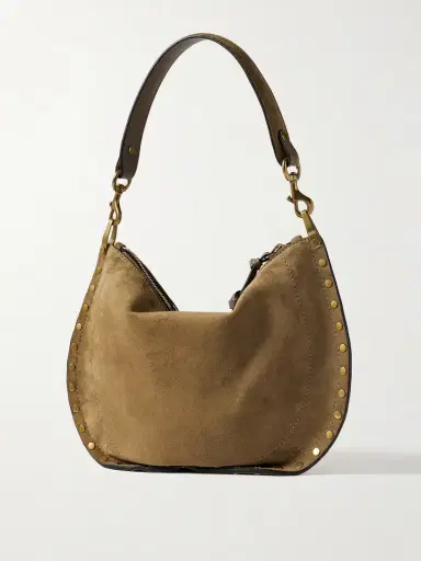 Isabel Marant Oskan Soft Zipped Suede Shoulder Bag | Thumbnail 3