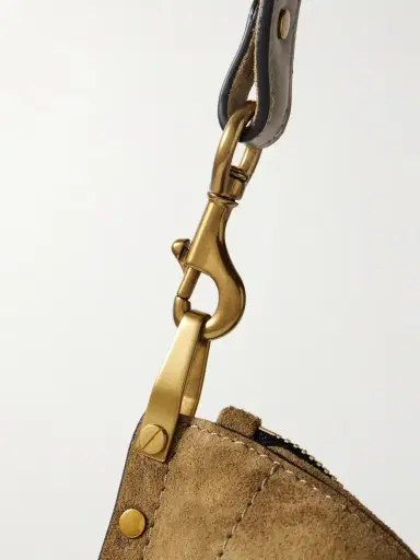 Isabel Marant Oskan Soft Zipped Suede Shoulder Bag | Thumbnail 4