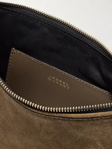 Isabel Marant Oskan Soft Zipped Suede Shoulder Bag | Thumbnail 5