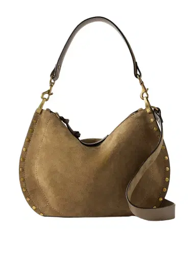 Isabel Marant Oskan Soft Zipped Suede Shoulder Bag | Thumbnail 1