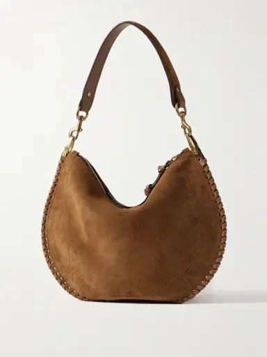 Isabel Marant Oskan Soft Zipped Leather-trimmed Suede Shoulder Bag | Thumbnail 3 Isabel Marant Oskan Soft Zipped Leather-trimmed Suede Shoulder Bag | Thumbnail 3