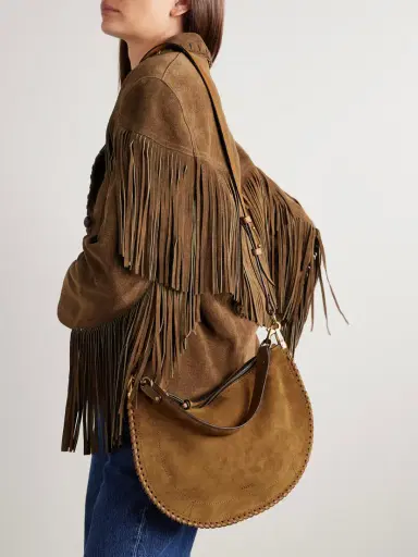 Isabel Marant Oskan Soft Zipped Leather-trimmed Suede Shoulder Bag | Thumbnail 6 Isabel Marant Oskan Soft Zipped Leather-trimmed Suede Shoulder Bag | Thumbnail 6