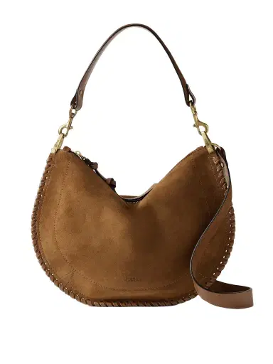 Isabel Marant Oskan Soft Zipped Leather-trimmed Suede Shoulder Bag | Thumbnail 1 Isabel Marant Oskan Soft Zipped Leather-trimmed Suede Shoulder Bag | Thumbnail 1