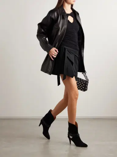 Isabel Marant Berenice Asymmetric Draped Cotton-jersey Mini Wrap Skirt | Thumbnail 2 Isabel Marant Berenice Asymmetric Draped Cotton-jersey Mini Wrap Skirt | Thumbnail 2