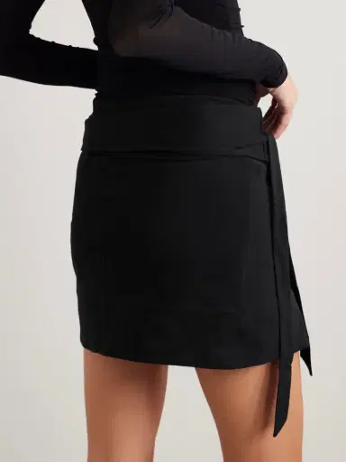 Isabel Marant Berenice Asymmetric Draped Cotton-jersey Mini Wrap Skirt | Thumbnail 3 Isabel Marant Berenice Asymmetric Draped Cotton-jersey Mini Wrap Skirt | Thumbnail 3