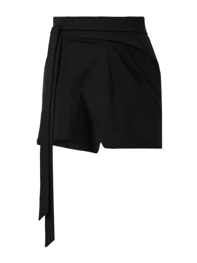 Berenice Asymmetric Draped Cotton-jersey Mini Wrap Skirt