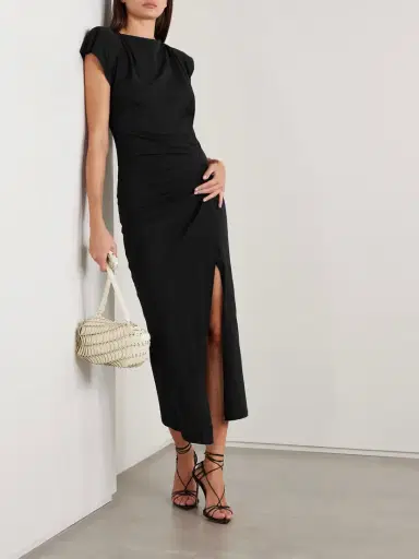 Isabel Marant Nadela Gathered Cotton-jersey Midi Dress | Thumbnail 2