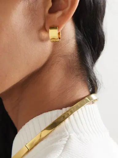TOTEME plated Hoop Earrings | Thumbnail 2