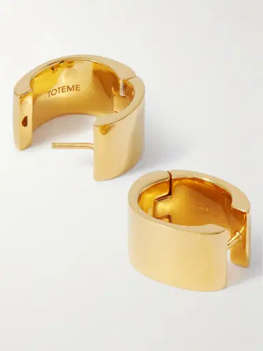 TOTEME plated Hoop Earrings | Thumbnail 3