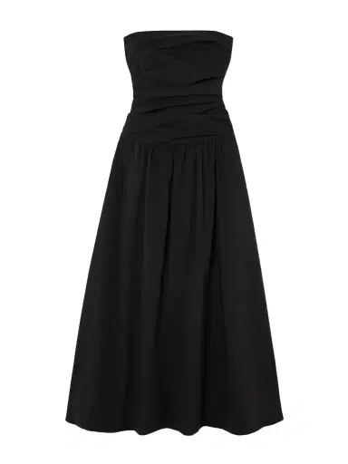 St. Agni Strapless Tie-back Crinkled Cotton-blend Maxi Dress | Thumbnail 1 St. Agni Strapless Tie-back Crinkled Cotton-blend Maxi Dress | Thumbnail 1