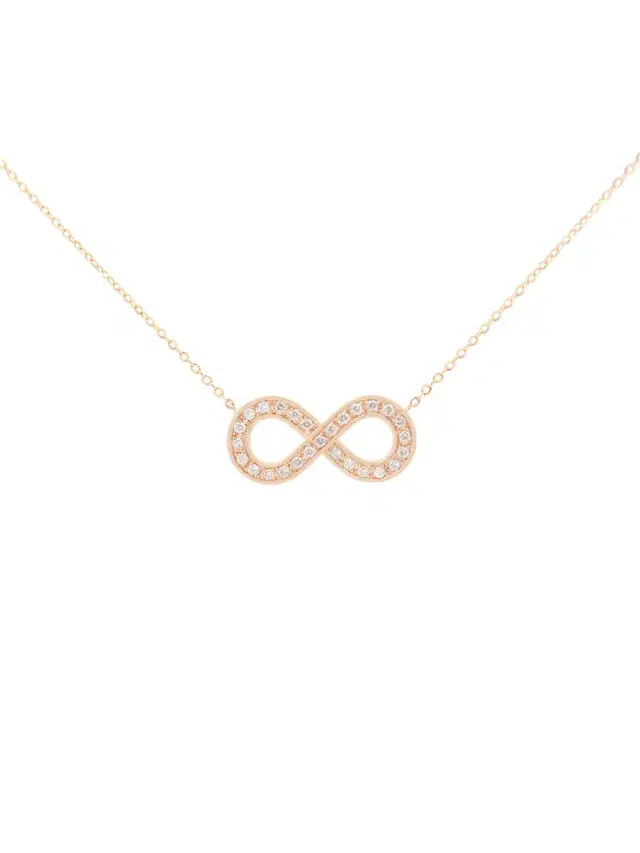 Wish Fine Jewelry 0.20ct Diamond 14K Gold Infinity Symbol Pendant Necklace