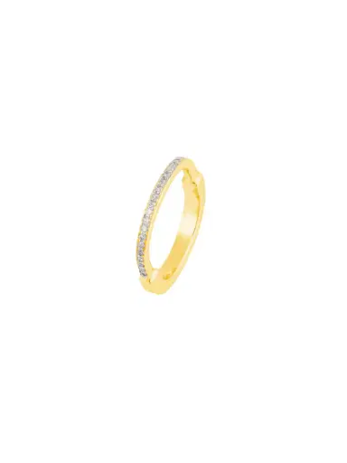Wish Fine Jewelry 0.20ct Diamond 18K Gold Pave Alliance Ring | Thumbnail 2