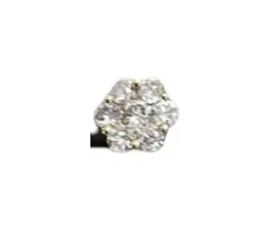 Wish Fine Jewelry 0.21ct Diamond 14K Gold Flower Pattern 01 Side Earring | Thumbnail 1