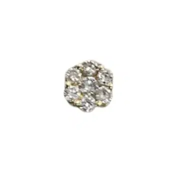Wish Fine Jewelry 0.21ct Diamond 14K Gold Flower Pattern 01 Side Earring | Thumbnail 1