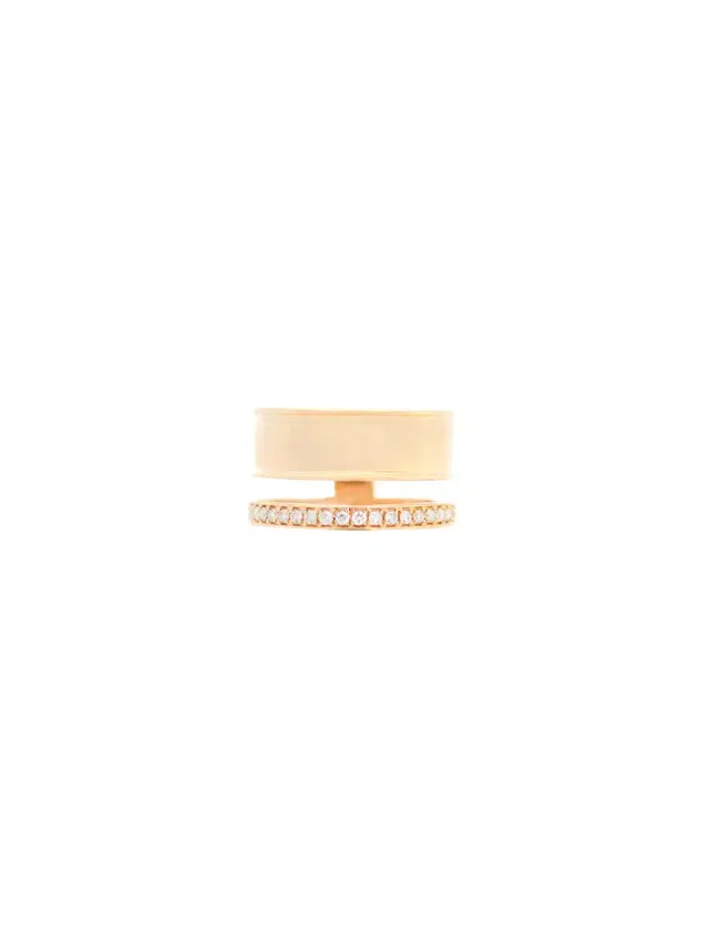 Wish Fine Jewelry 0.24ct Diamond 14K Gold Double Ring