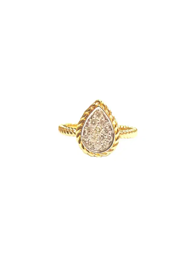 Wish Fine Jewelry 0.28ct Diamond 14K Gold Pear Ring