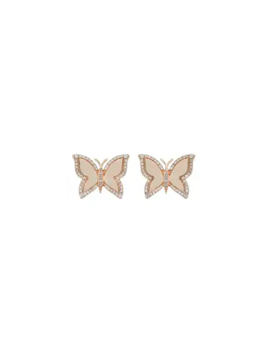 Wish Fine Jewelry 0.30ct Diamond 14K Gold Butterfly Stud Earrings | Thumbnail 1 Wish Fine Jewelry 0.30ct Diamond 14K Gold Butterfly Stud Earrings | Thumbnail 1