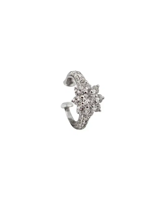 Wish Fine Jewelry 0.30ct Diamond 18K Gold Floral Ear Cuff