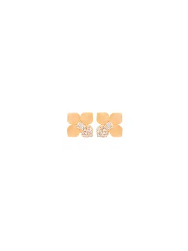 Wish Fine Jewelry 0.30ct Diamond 18K Gold Flower Earrings | Thumbnail 1