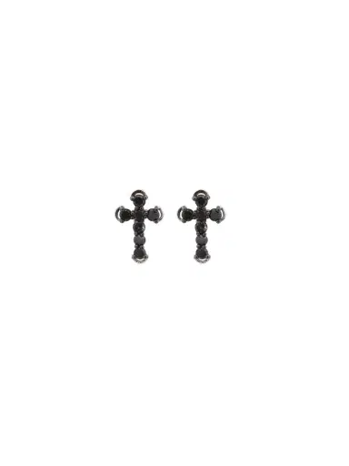 Wish Fine Jewelry 0.34ct Sapphire 18K Gold Cross Stud Earrings | Thumbnail 1 Wish Fine Jewelry 0.34ct Sapphire 18K Gold Cross Stud Earrings | Thumbnail 1
