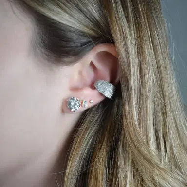 Wish Fine Jewelry 0.44ct Diamond 18K Gold Pave Dome Ear Cuff | Thumbnail 3 Wish Fine Jewelry 0.44ct Diamond 18K Gold Pave Dome Ear Cuff | Thumbnail 3