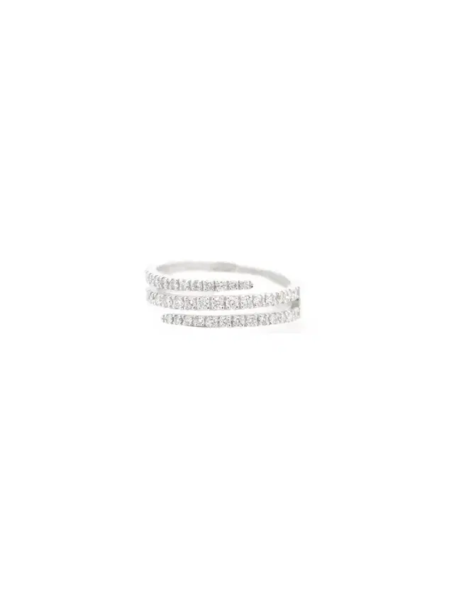 Wish Fine Jewelry 0.44ct Diamond 18K Gold Spiral Ring