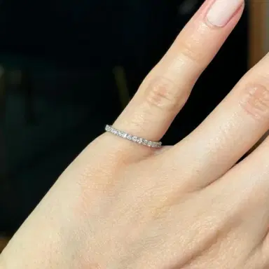 Wish Fine Jewelry 0.49ct Diamond 18K Gold Eternity Ring | Thumbnail 3 Wish Fine Jewelry 0.49ct Diamond 18K Gold Eternity Ring | Thumbnail 3