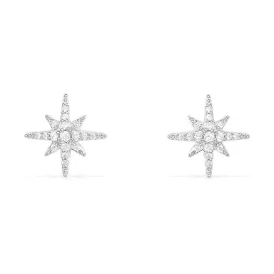 Wish Fine Jewelry 0.49ct Diamond 18K Gold Star Stud Earrings | Thumbnail 2 Wish Fine Jewelry 0.49ct Diamond 18K Gold Star Stud Earrings | Thumbnail 2