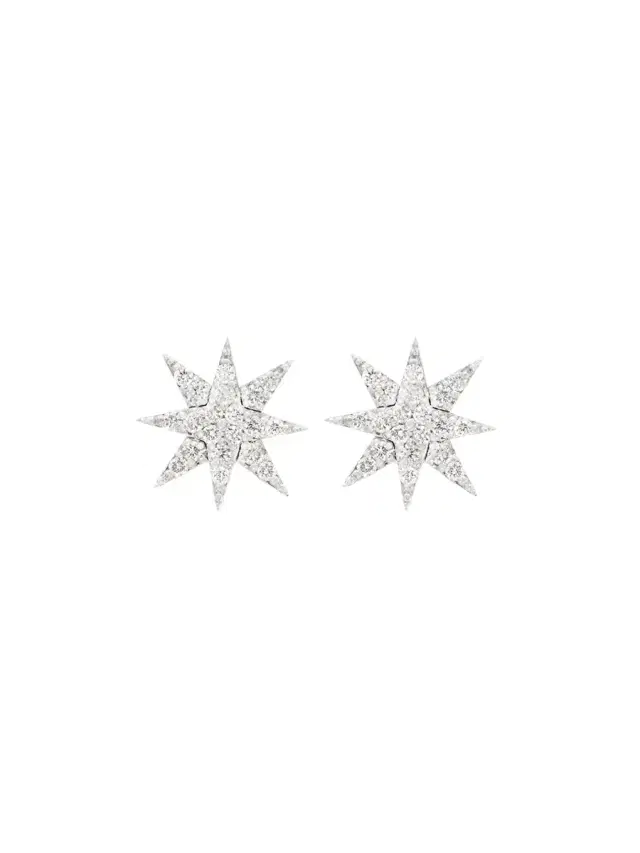 Wish Fine Jewelry 0.49ct Diamond 18K Gold Star Stud Earrings