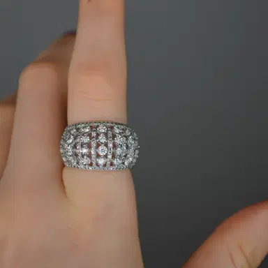 Wish Fine Jewelry 0.50ct Diamond 14K Gold Dome Ring | Thumbnail 2 Wish Fine Jewelry 0.50ct Diamond 14K Gold Dome Ring | Thumbnail 2