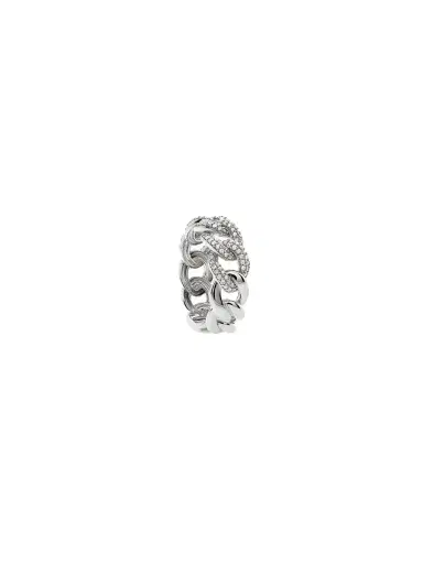 Wish Fine Jewelry 0.50ct Diamond 18K Gold Pave Cuban Chain Ring | Thumbnail 1 Wish Fine Jewelry 0.50ct Diamond 18K Gold Pave Cuban Chain Ring | Thumbnail 1