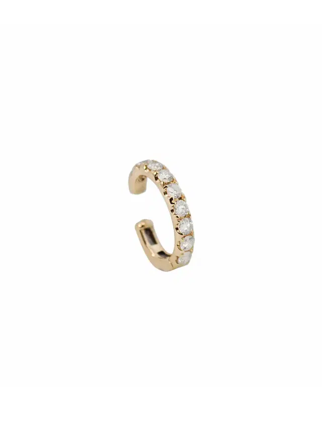 Wish Fine Jewelry 0.51ct Diamond 14k Gold Ear Cuff