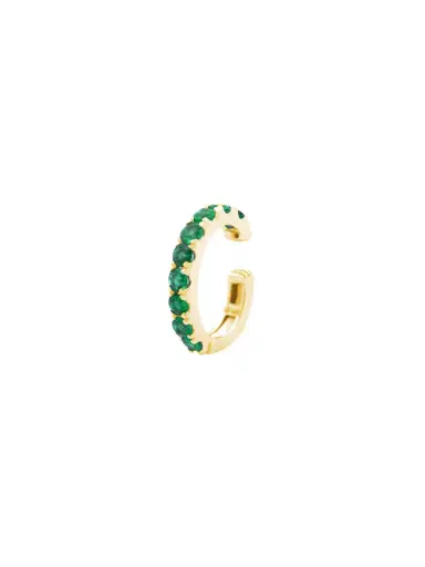 Wish Fine Jewelry 0.54ct Emerald 18K Gold Ear Cuff | Thumbnail 1