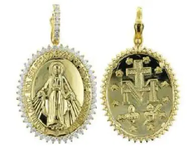 Wish Fine Jewelry 0.55ct Diamond 18K Gold Medal Pendant | Thumbnail 2 Wish Fine Jewelry 0.55ct Diamond 18K Gold Medal Pendant | Thumbnail 2