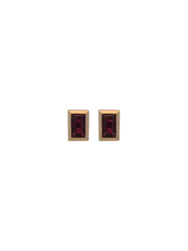 Wish Fine Jewelry 0.55ct Pink Tourmaline 14K Gold Baguette Stud Earrings | Thumbnail 1