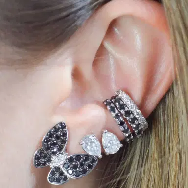 Wish Fine Jewelry 0.56ct Black Diamond 14K Gold Ear Cuff | Thumbnail 3