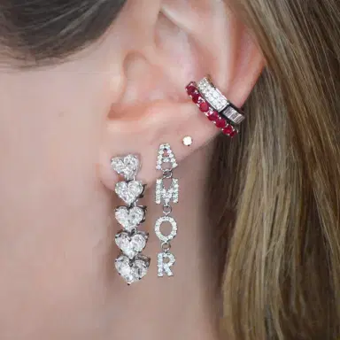 Wish Fine Jewelry 0.56ct Diamond 18K Gold Cluster Ear Cuff | Thumbnail 2