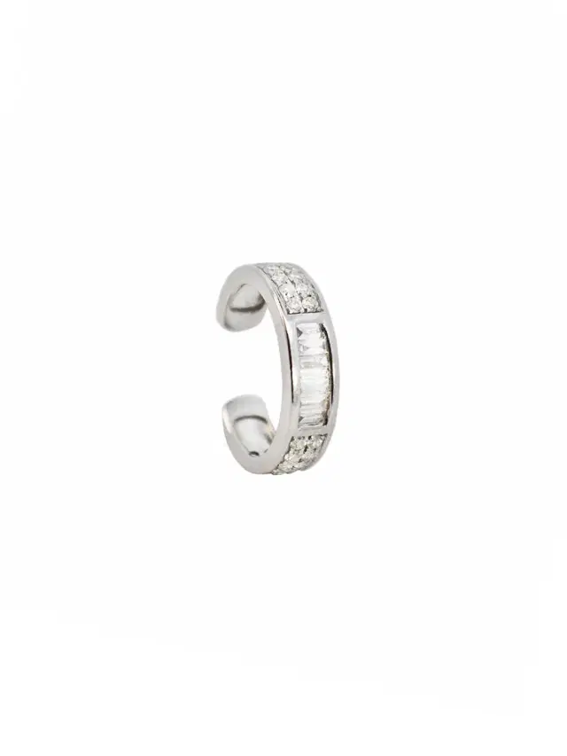 Wish Fine Jewelry 0.56ct Diamond 18K Gold Cluster Ear Cuff