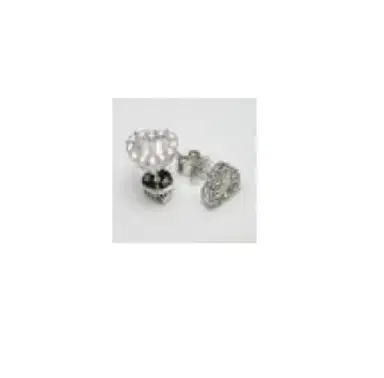 Wish Fine Jewelry 0.56cts Diamond 18K Gold Heart Baguette illusion Earrings | Thumbnail 2