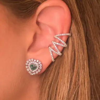 Wish Fine Jewelry 0.58ct Diamond 18K Gold Statement Ear Cuff | Thumbnail 2 Wish Fine Jewelry 0.58ct Diamond 18K Gold Statement Ear Cuff | Thumbnail 2