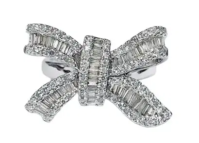 0.5ct Diamond 18K Gold Bow Ring