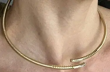 Wish Fine Jewelry 0.61ct Diamond 18K Gold Tube Choker Necklace | Thumbnail 2 Wish Fine Jewelry 0.61ct Diamond 18K Gold Tube Choker Necklace | Thumbnail 2
