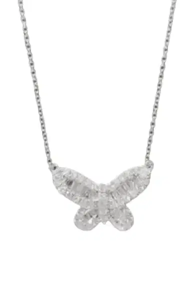 Wish Fine Jewelry 0.68 Diamond ButterFly Pendant Necklace | Thumbnail 1