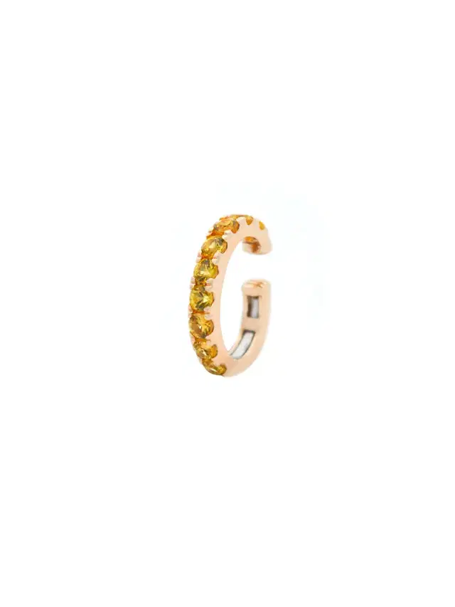 Wish Fine Jewelry 0.68ct Yellow Sapphire 14K Gold Ear Cuff