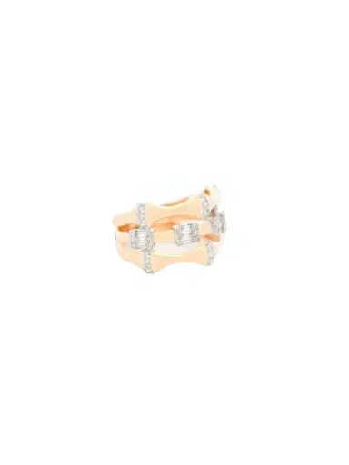 Wish Fine Jewelry 0.71ct Diamond 14K Gold Multi Row Ring | Thumbnail 2