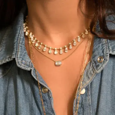 Wish Fine Jewelry 0.72ct Diamond 18K/14K Gold Bead Pendant Necklace | Thumbnail 2
