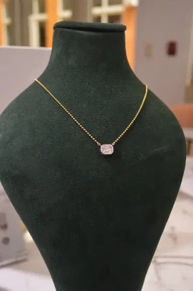 Wish Fine Jewelry 0.72ct Diamond 18K/14K Gold Bead Pendant Necklace | Thumbnail 3