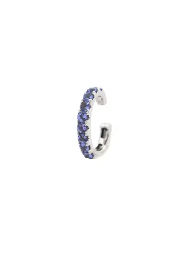 Wish Fine Jewelry 0.73ct Dark Blue Sapphire 14K Gold Ear Cuff | Thumbnail 1
