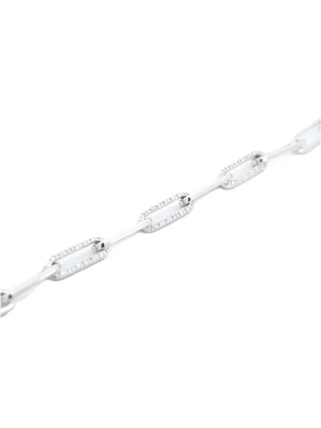 Wish Fine Jewelry 0.75ct Diamond 18K Gold Pave Cable Chain Bracelet